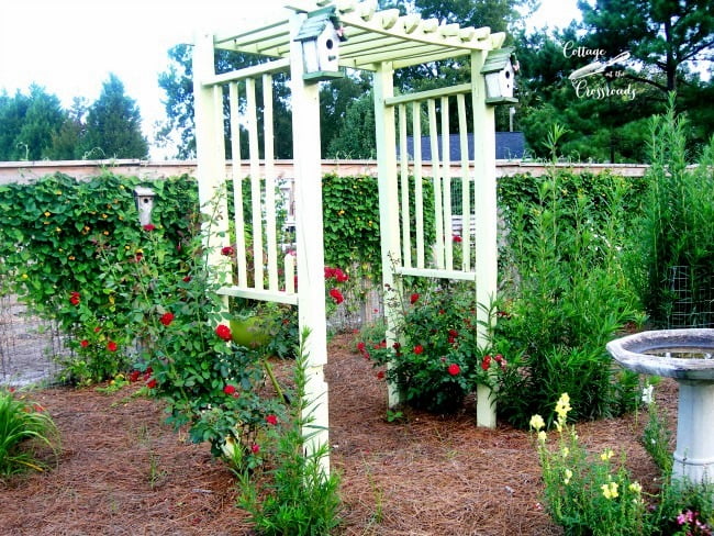 Arbor in the flower garden | cottage at the crossroads