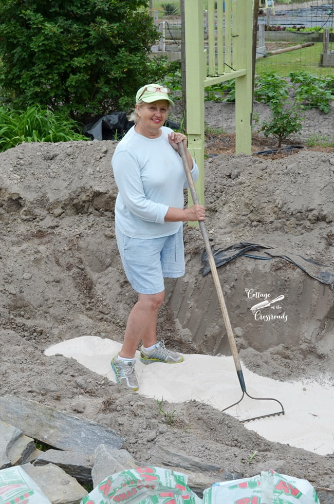 Building a garden waterfall | cottage at the crossroads