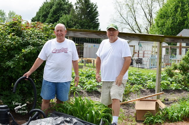 Building a garden waterfall | cottage at the crossroads