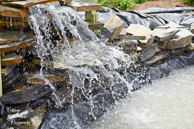 Step-by-step directions for building a garden waterfall | cottage at the crossroads