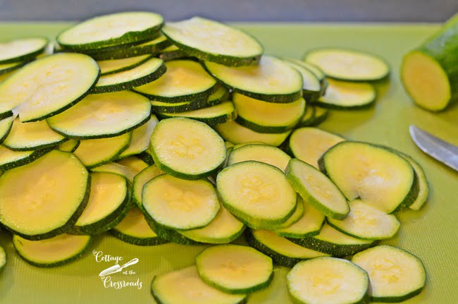Sliced zucchini | cottage at the crossroads