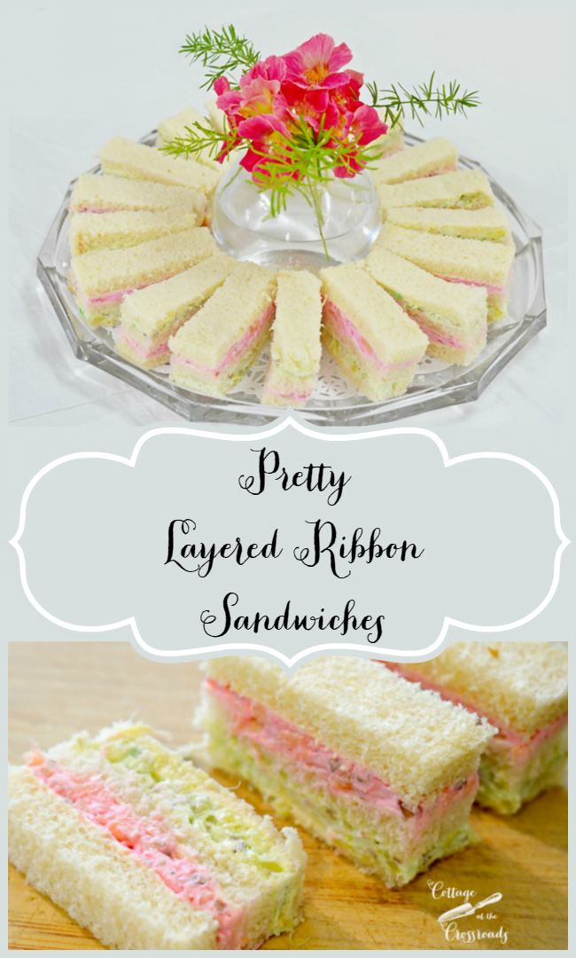 How to make pretty, layered ribbon sandwiches | cottage at the crossroads