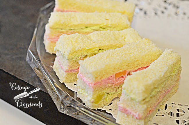 How to make ribbon tea sandwiches | cottage at the crossroads