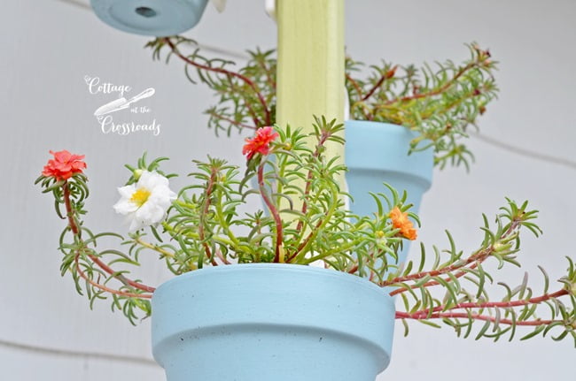 Hanging terracotta pot holder | cottage at the crossroads