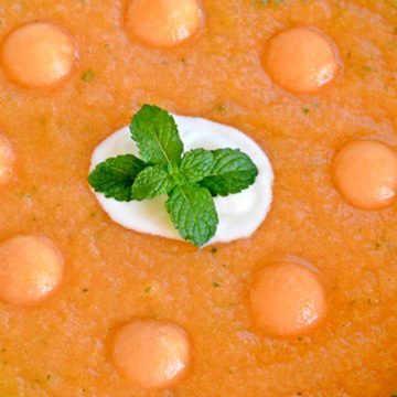 Canteloupe and peach soup 050 1