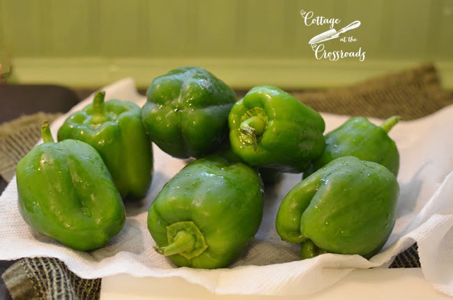 Using fresh peppers and tomatoes from the garden to make homemade creole sauce