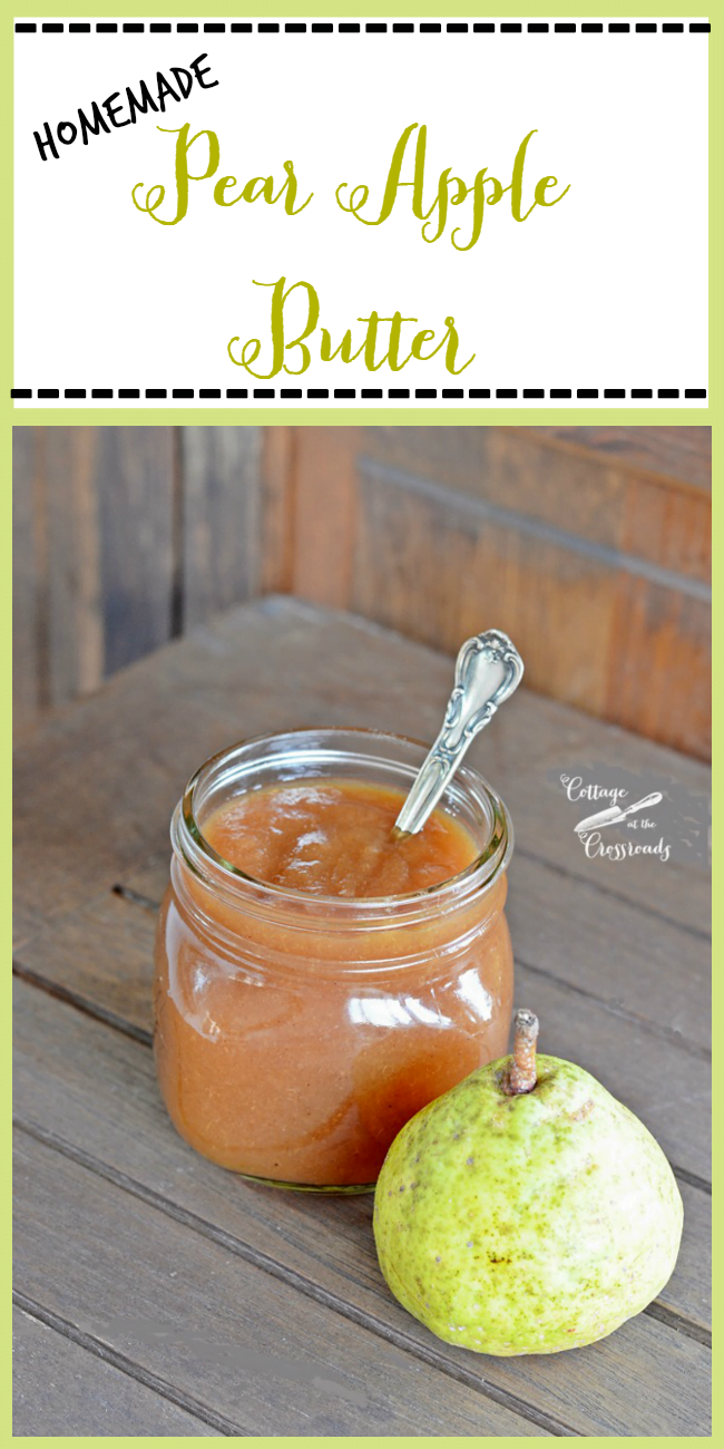 Your toast will never be the same without this homemade pear apple butter! From cottage at the crossroads