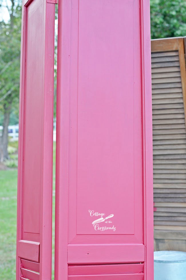 Painted repurposed closet doors| cottage at the crossroads