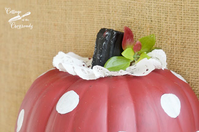 Polka dot pumpkin | cottage at the crossroads