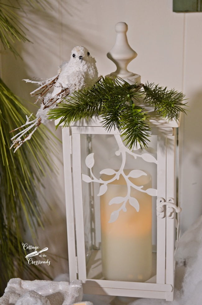 A peaceful christmas mantel | cottage at the crossroads