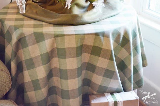 Green buffalo checked fabric | cottage at the crossroads