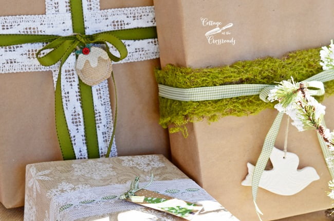 Pretty and easy gift wrap ideas | cottage at the crossroads