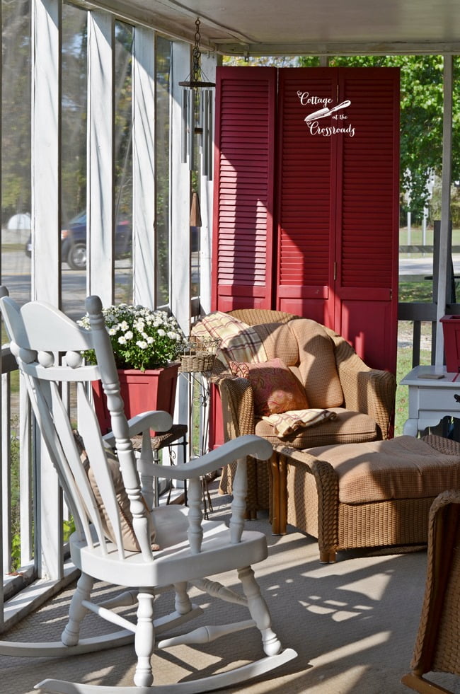Fall porch | cottage at the crossroads