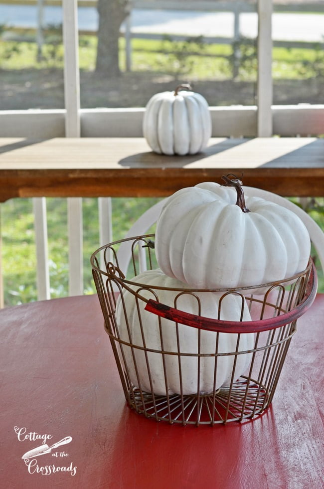 Fall porch | cottage at the crossroads