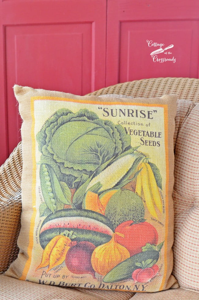 Seed catalog pillow