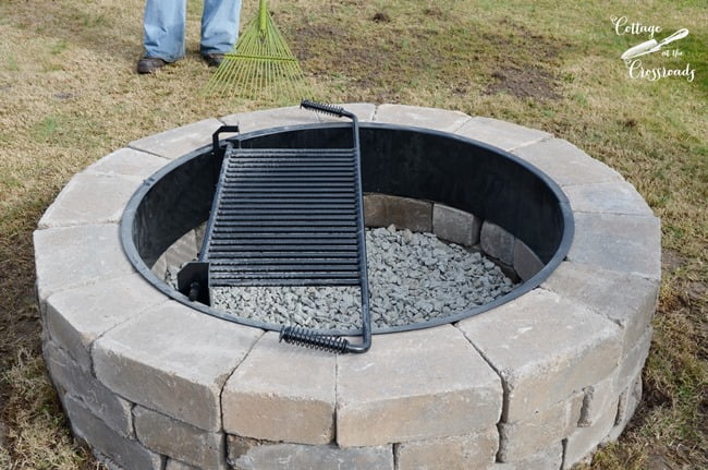 Grill accessory for the belgard fire pit | cottage at the crossroads