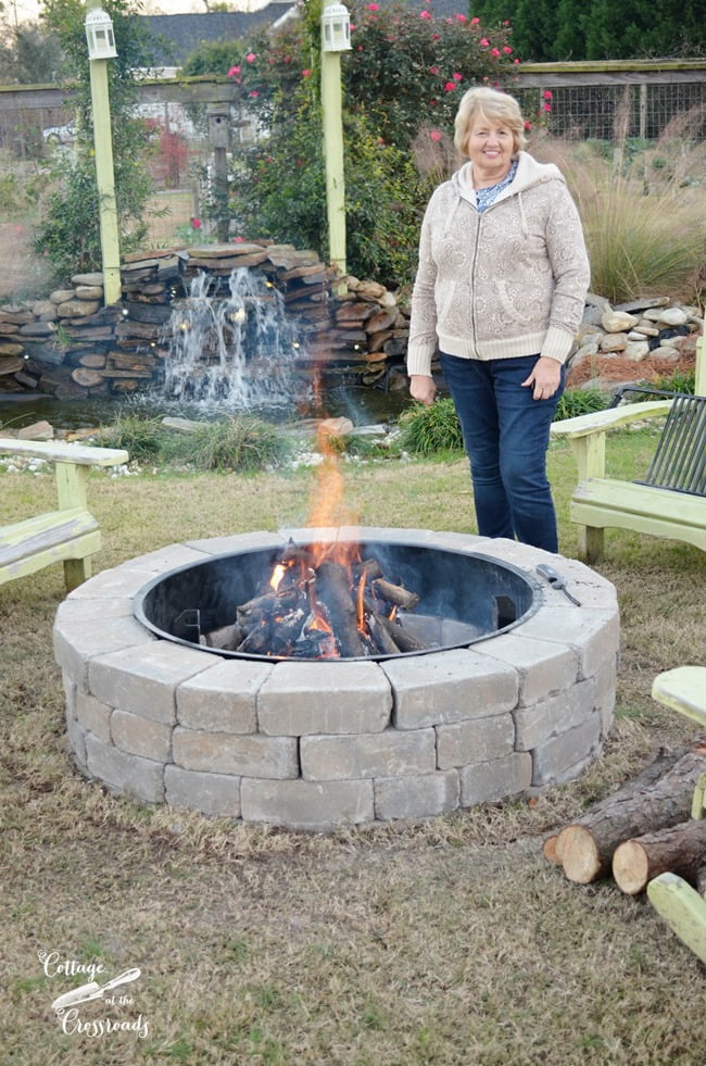 Our new belgard fire pit | cottage at the crossroads