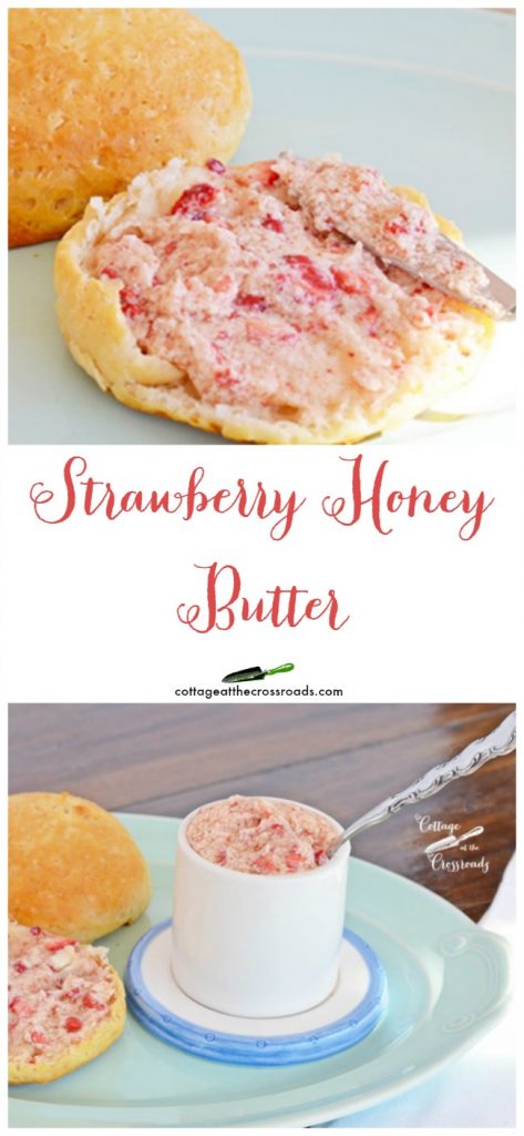 Delicious whipped strawberry honey butter!