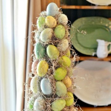 Easter egg topiary tree | cottage at the crossroads