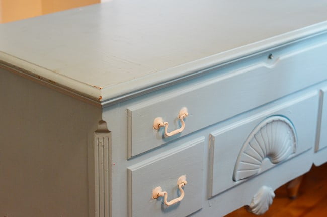 Painted cedar chest | cottage at the crossroads