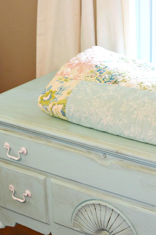 Painted cedar chest | cottage at the crossroads