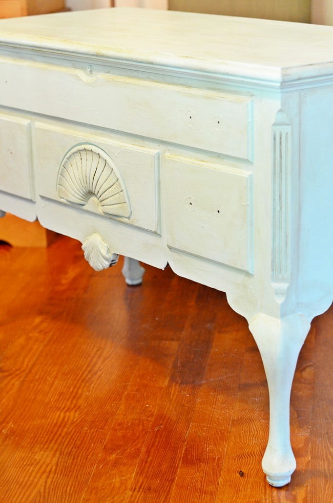 Cedar chest painted and waxed | cottage at the crossroads