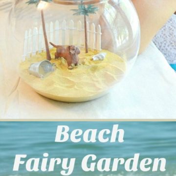 How to make a beach fairy garden square