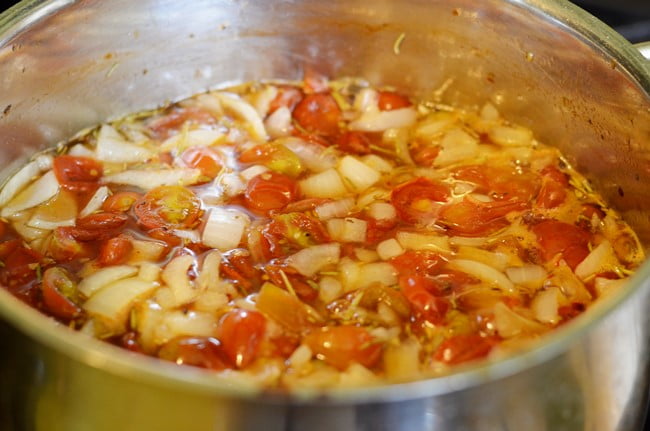 Ingredients for making tomato jam