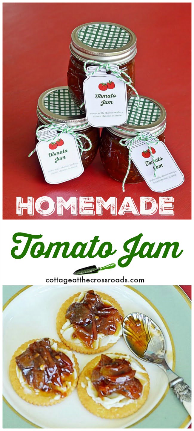 Tomato jam jar labels