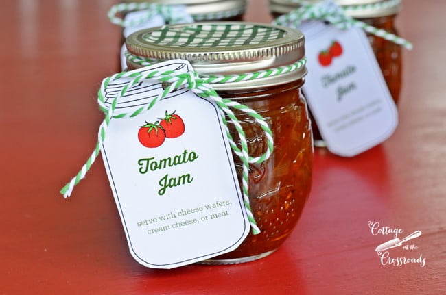 This sweet and savory homemade tomato jam is a surprise to everyone who tastes it.! Made with cherry tomatoes and doesn't have to be processed unless you want to do so.