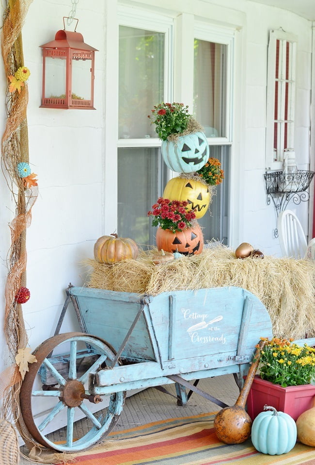 Festive Fall Porch 2016 Cottage At The Crossroads