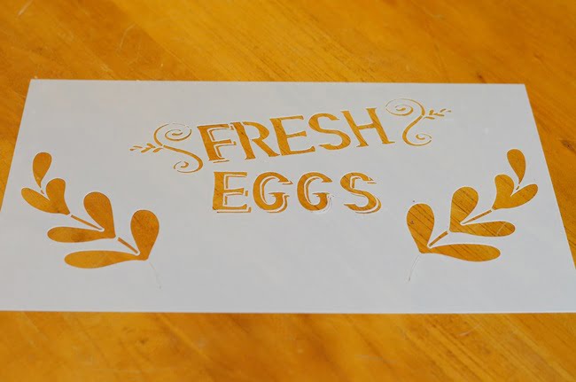 Fresh eggs stencil