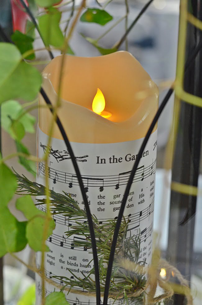 In the garden themed tablescape