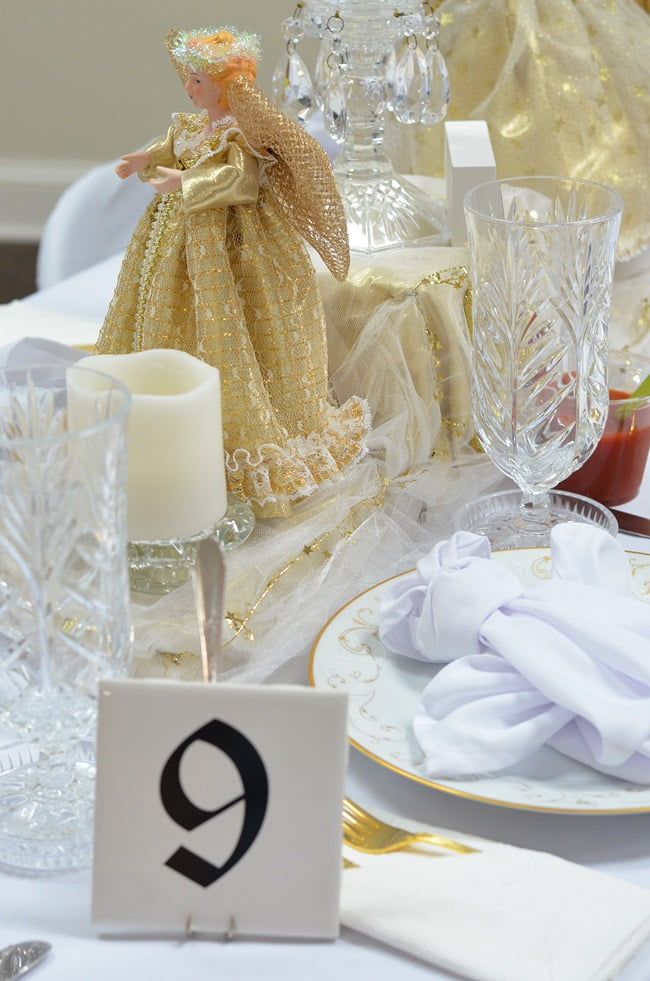 Angel tablescape