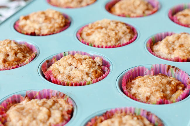 Apple banana pecan muffins with streusel topping | cottage at the crossroads