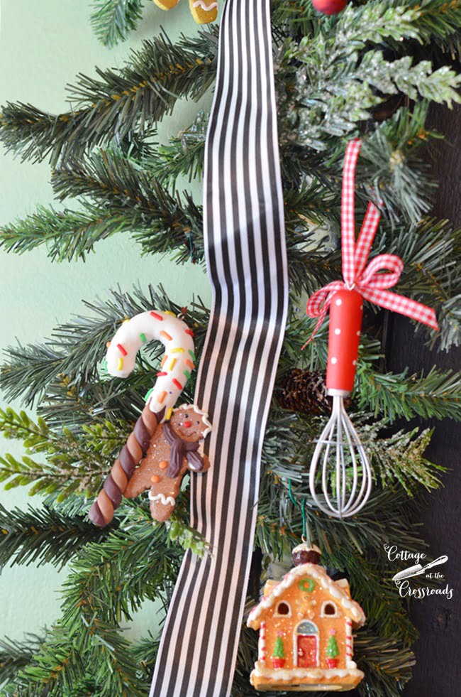 Ornaments in a gingerbread kitchen | cottage at the crossroads