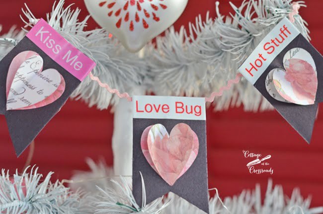 Valentine's day decorations made with a brother p-touch label maker