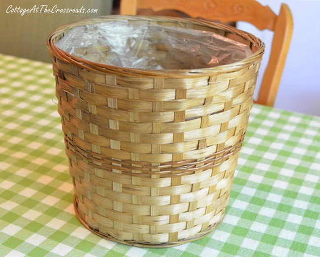 Wicker plant basket | cottage at the crossroads