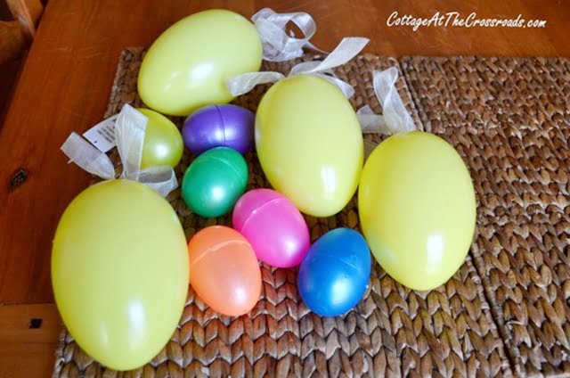 Plastic easter eggs | cottage at the crossroads