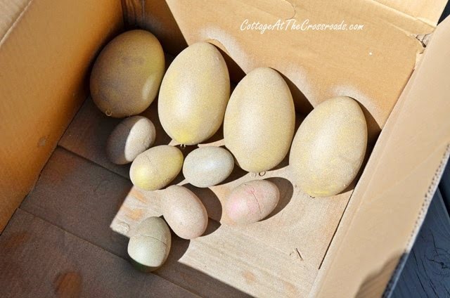Painted plastic easter eggs | cottage at the crossroads