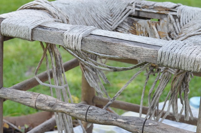 Old chair used to create a fountain