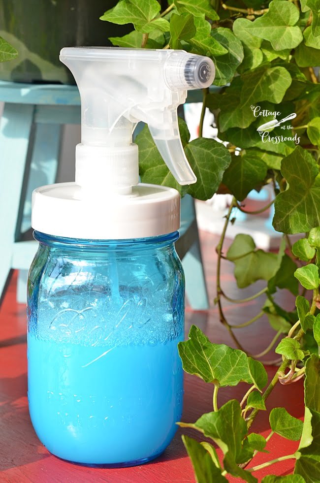 Diy shower cleaner in a mason jar