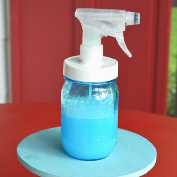 Magic shower cleaner in a mason jar square
