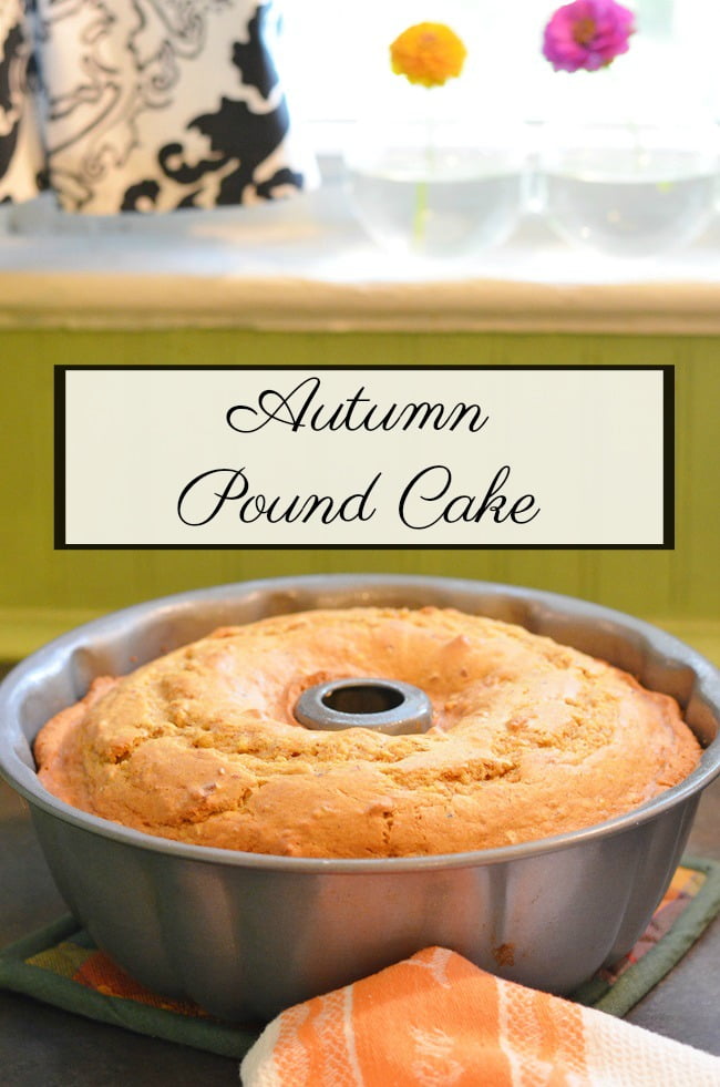 A delicious, moist autumn pumpkin pound cake recipe that's perfect for fall!