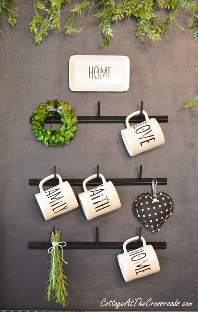 How to make your own farmhouse style mug rack