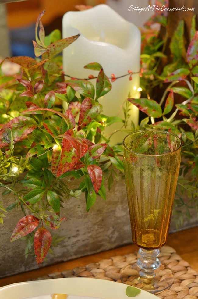 A traditional fall farmhouse tablescape