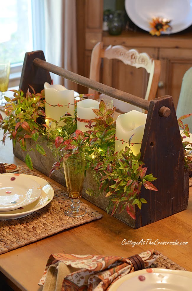 A traditional fall farmhouse tablescape-cottage at the crossroads