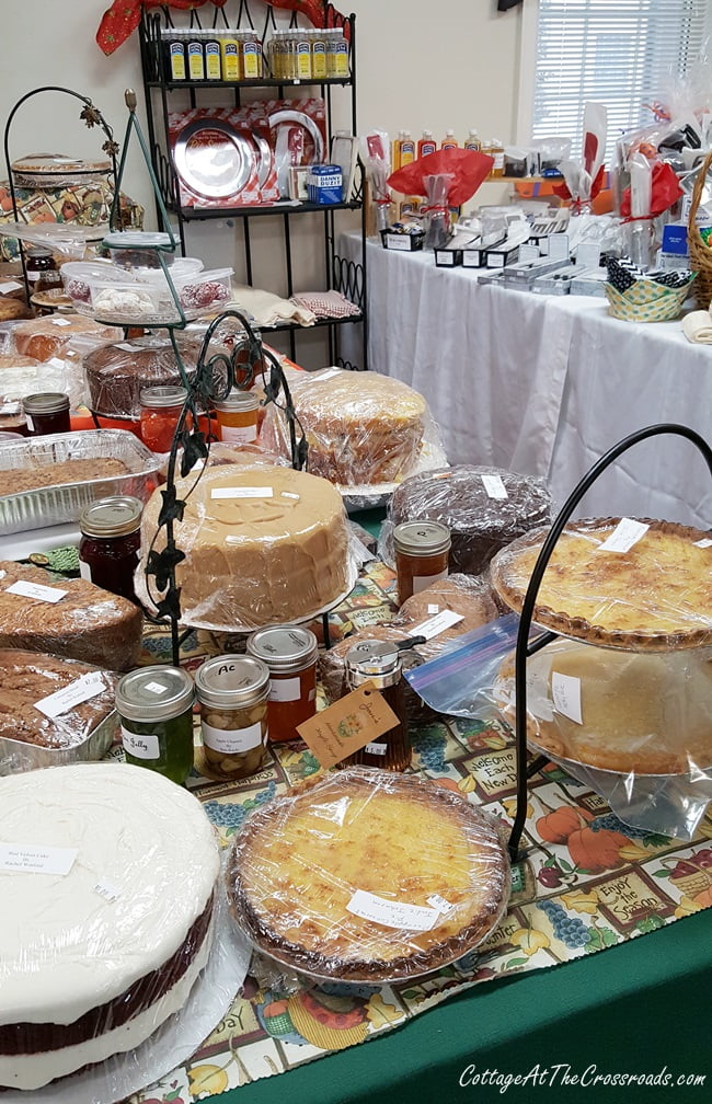 Baked goods at our church bazaar