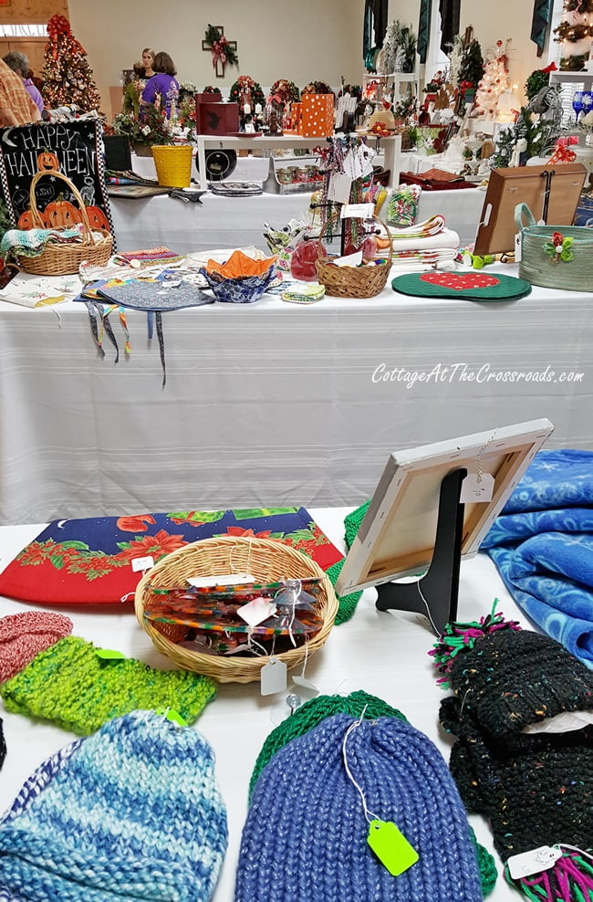 Items at a church bazaar