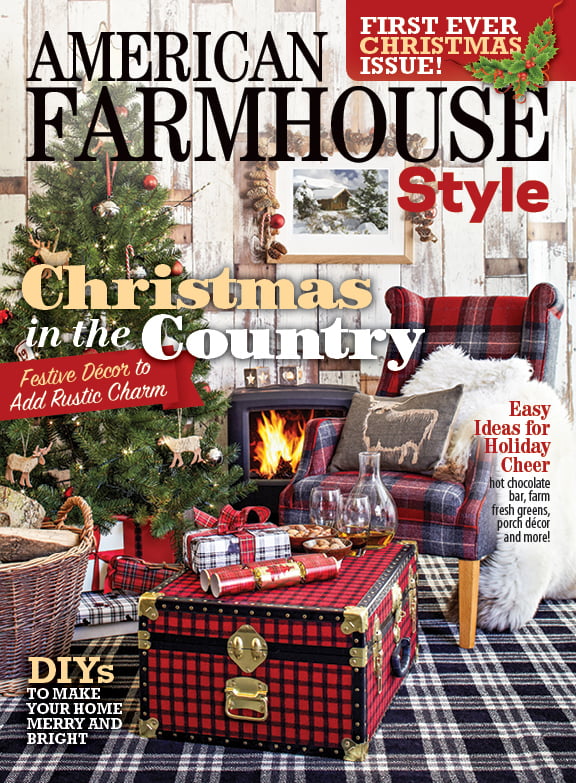 American farmhouse style magazine-first christmas issue